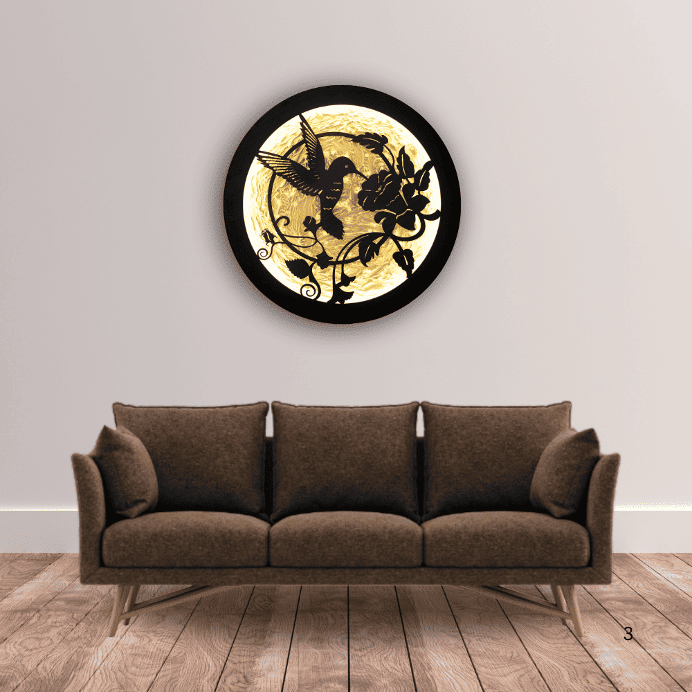 Hummingbird & Bloom | 24" Diameter (2 feet)