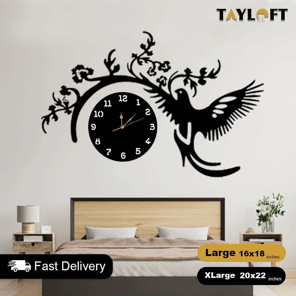 Eagle Wooden Clock For Wall Decor