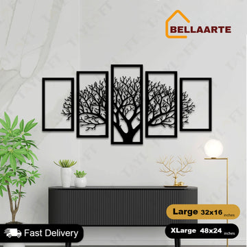 5 Frame Tree Panel For Wall Decor